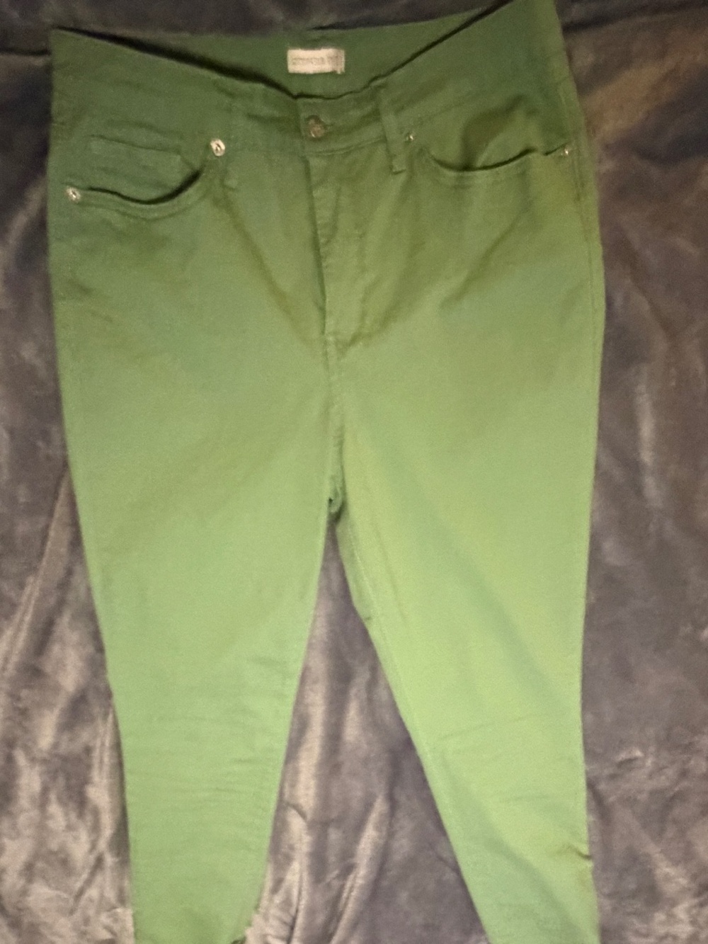Crown & Ivy Women's Size 10 Green High-Rise Skinny Jeans